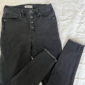 Madewell 10” High-Rise Skinny Jean in Black Size 28